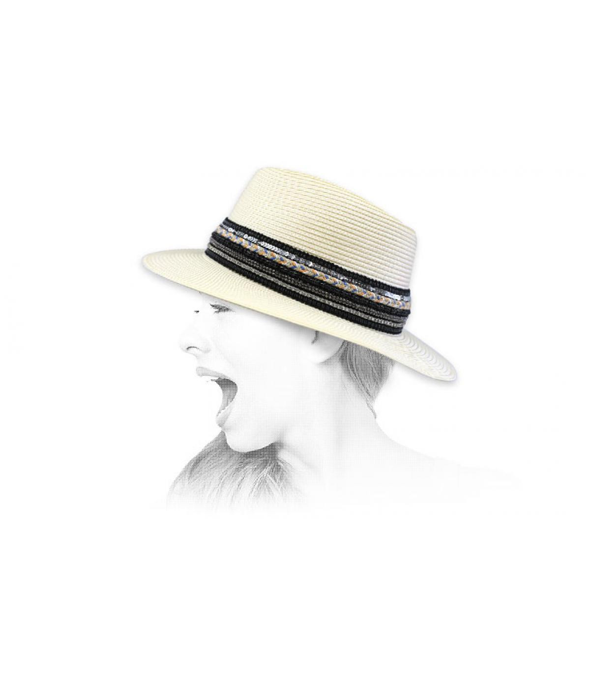 Cappello di paglia bianco Debby off white Cappello di paglia bianco Debby off white